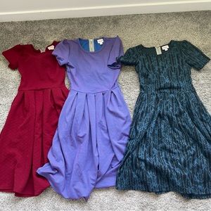 Bundle of 3 Lularoe Amelia Dresses (XS and S)